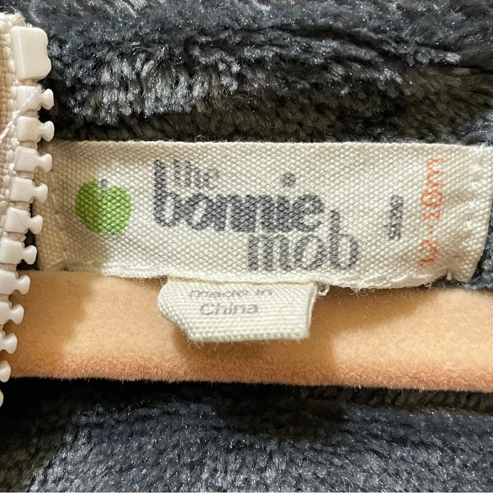 The Bonnie Mob Foxes w/ Top Hats Fleece Lined Zip Hoodie Jacket, Sz 12-18 Month - Picture 3 of 4